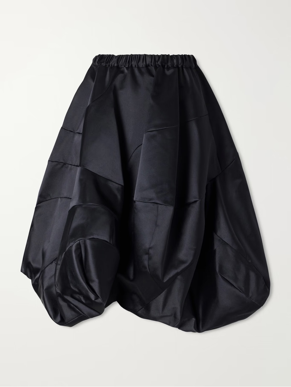 COMME DES GARÇONS Gathered satin midi skirt